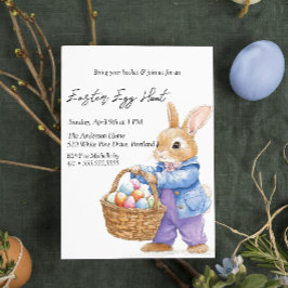 Sonnige Eier im Korb Ostereier Jagen Einladung