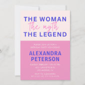 Sonnige Einladungen zum 19. Geburtstag Frauen Myth (Vorderseite)