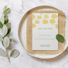 Sonnige Elegance Gelbe Rose Moderne Hochzeit Einladung