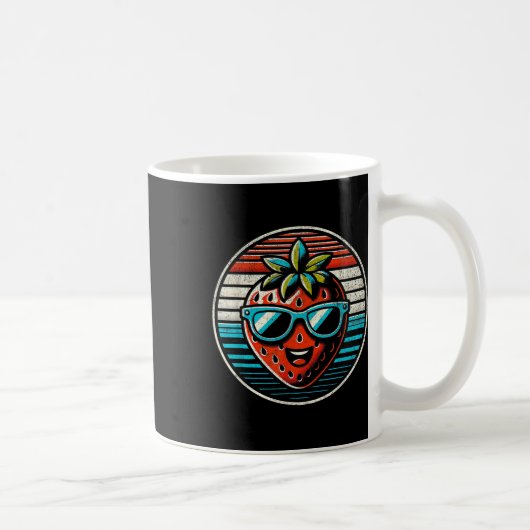 Sonnige Erdbeere mit Stühlen für Mädchen Kaffeetasse (Rechts)