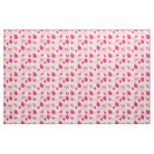 Sonnige Erdbeeren und Wirbel in Rosa, Stoff (Fat Quarter (45,7 x 55,9 cm))
