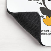 Sonnige Erklärung eines Pinguins die Anatomie Mousepad (Ecke)