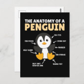 Sonnige Erklärung eines Pinguins die Anatomie Postkarte (Vorne/Hinten)