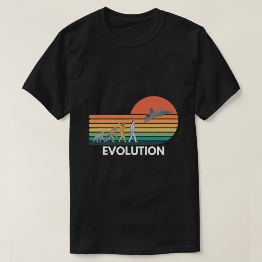 Sonnige Evolution des Flugzeugs nach Art F22 T-Shirt (Design vorne)