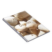 Sonnige exotische Muscheln Bridal Names Datum Notizblock (Rechte Seite)