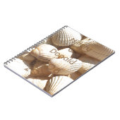Sonnige exotische Muscheln Bridal Names Datum Notizblock (Linke Seite)