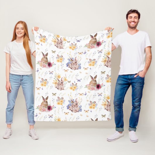 Sonnige Feiern Ostertag mit Schmetterlingswrap Fleecedecke (Beispiel)