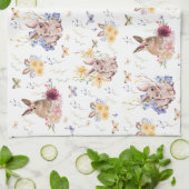 Sonnige feiert Ostertag mit Schmetterlingen Geschirrtuch (Gefaltet)