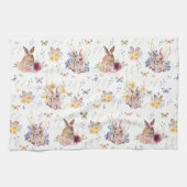 Sonnige feiert Ostertag mit Schmetterlingen Geschirrtuch (Horizontal)