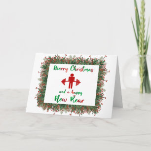 Sonnige Fitness Weihnachtskarte Feiertagskarte