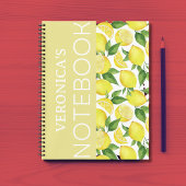 Sonnige Freude: Personalisierter Lemon und Leaf Sp Notizblock