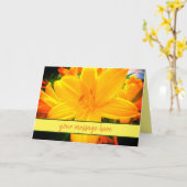 Sonnige fröhliche Day Lily Blume Custom Message Ca Karte (Gelbe Blume)