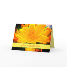 Sonnige fröhliche Day Lily Blume Custom Message Ca