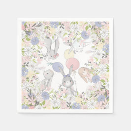 Sonnige Frühlingsblumen Geburtstagsparty Serviette