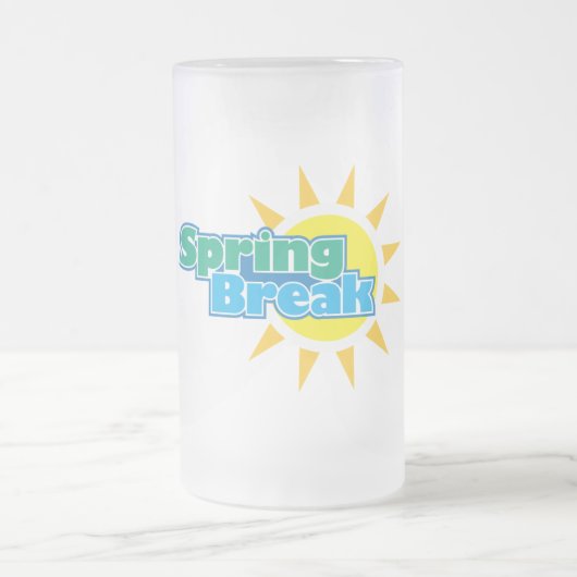 Sonnige Frühlingspause - Mattglas Bierglas (Mittel)