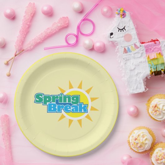 Sonnige Frühlingspause - Pappteller (Party)