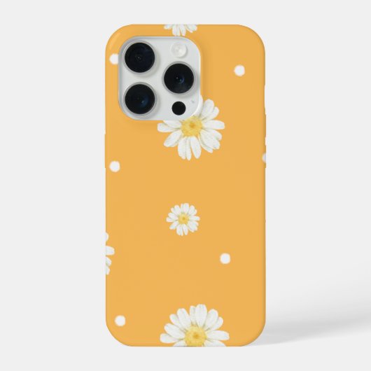 Sonnige Gänseblümchen-Blumen-iPhone 15-Hülle. iPhone Hülle (Rückseite)