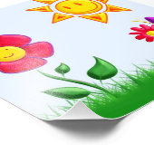 Sonnige Gartenansicht Fotodruck (Ecke)