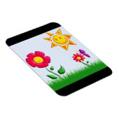 Sonnige Gartenansicht Magnet (Rechte Seite)