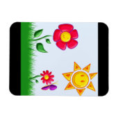Sonnige Gartenansicht Magnet (Horizontal)