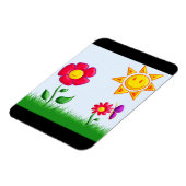 Sonnige Gartenansicht Magnet (Linke Seite)