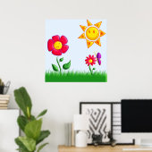 Sonnige Gartenansicht Poster (Heimbüro)