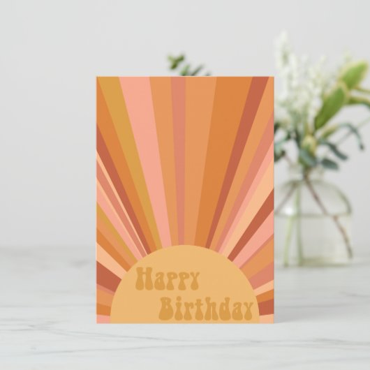 Sonnige Geburtstagskarte (Stehend Vorderseite)