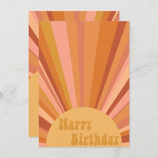 Sonnige Geburtstagskarte Einladung (Vorne/Hinten)