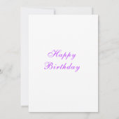 Sonnige Geburtstagskarte mit romantischem Vogel (Rückseite)