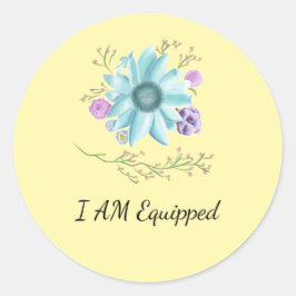 Sonnige gelbe Aufkleber Inspirational Ich bin ausg