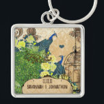 Sonnige Gelbe Elegante Vintage Birdcage Peacock Schlüsselanhänger<br><div class="desc">Sunny Yellow Elegance Vintag Peony Blue Peacock Vogelgeflügel Keepake Schlüsselanhänger sehen mehr Vintage Vogelprodukte Peacock Wedding Einladungen Vintag Paisley Peacock Colors oder Fuchsia und Limon Paisley Wedding Einladung - Paisley Peacock Colors Wedding Einladungen, UAWG, Save the Date und Richtung oder Empfang Cards. UAWG und Platzkarten für Vintage Vogelhochzeiten und Besondere...</div>