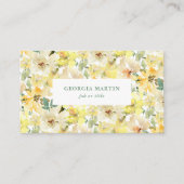 Sonnige gelbe florale Visitenkarte (Vorderseite)