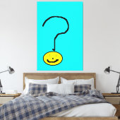 Sonnige Gelbe Frage Mark Emoji, Kinder Art:) Leinwanddruck (Insitu (Schlafzimmer))