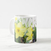 Sonnige gelbe Narzisse Kaffeetasse (Vorderseite Links)