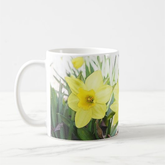 Sonnige gelbe Narzisse Kaffeetasse (Links)
