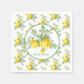 Sonnige Gelbe Rosen Elegante Hochzeit der Blumen Serviette (Vorderseite)