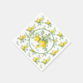 Sonnige Gelbe Rosen Elegante Hochzeit der Blumen Serviette (Ecke)
