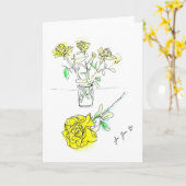 Sonnige Gelbe Rosenkarte Karte (Gelbe Blume)