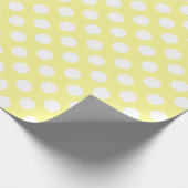 Sonnige gelbe und weiße Tupfen Geschenkpapier (Ecke)