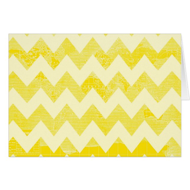 Sonnige gelbe Zickzack Welt (Vorderseite (Horizontal))