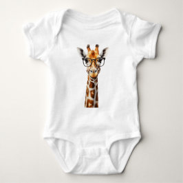 Sonnige Giraffe mit Brille Baby Strampler