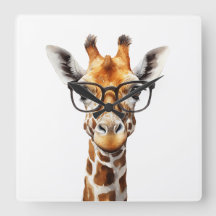 Sonnige Giraffe mit Brille