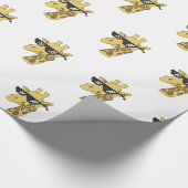 Sonnige Giraffe mit Sonnenbrille-Illustration Geschenkpapier (Ecke)