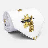 Sonnige Giraffe mit Sonnenbrille-Illustration Krawatte (Gerollt)