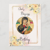Sonnige, glückliche Blume Orthodoxe Christlich Geb Postkarte (Vorderseite)