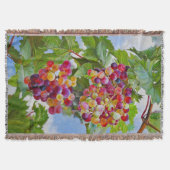 Sonnige Grapevine - Farbenfrohe Trauben Decke (Vorderseite)