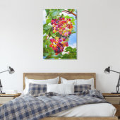Sonnige Grapevine - Farbenfrohe Trauben Leinwanddruck (Insitu (Schlafzimmer))