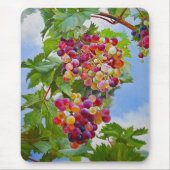Sonnige Grapevine - Farbenfrohe Trauben Mousepad (Vorne)