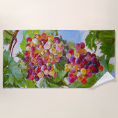 Sonnige Grapevine - Farbenfrohe Trauben Strandtuch (Vorderseite)
