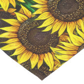 Sonnige große Sonnenblumenmuster Kurzer Tischläufer (Ecke)